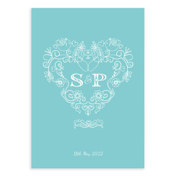 Personalised Heart Strings, Wedding Card, Frameable, 8 of 9