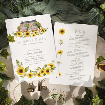 Sunflowers Wedding Invitation Suite, 2 of 7