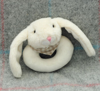 Cream Bunny Personalised Rattle, From Birth, Boxed, 5 of 5