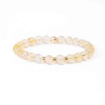 Citrine Bracelet With 6mm Natural Gemstone Beads For Confidence, Energy And Prosperity, 4 of 5