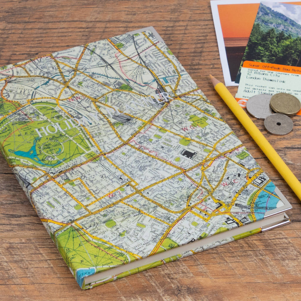 Personalised London Map Travel Notebook By Harris & Jones Ltd