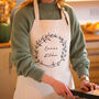 Personalised Floral Wreath Apron For The Kitchen, thumbnail 1 of 5