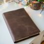 Vintage Leather Personalised Lined Notebook Journal Christmas Gift For Him Or Her, thumbnail 1 of 12