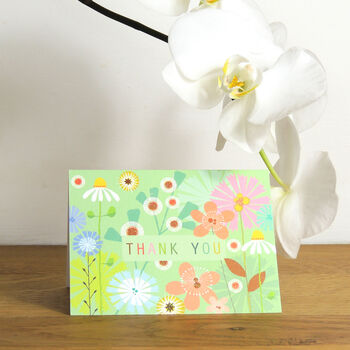Mini Floral Thank You Card, 3 of 5