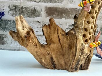 Handmade Wooden Beehive Bee Ornament Garden Sculpture, 2 of 9