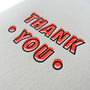 Neon Letterpress 'Thank You' Card, thumbnail 3 of 3