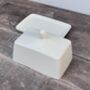 White Porcelain Butter Dish, thumbnail 2 of 4