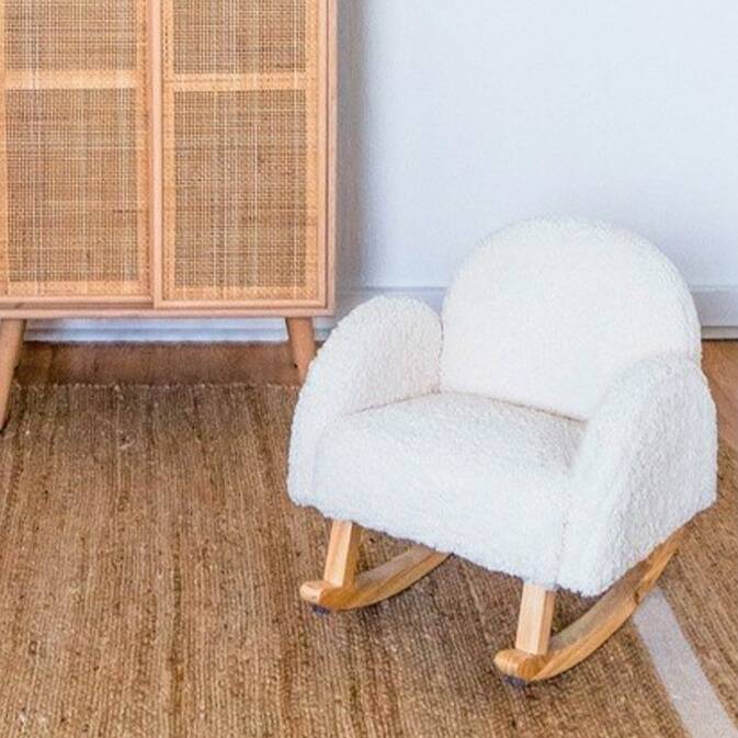 Miniature Boucle Rocking Chair, 1 of 4