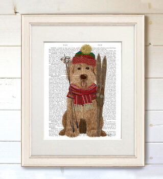 Goldendoodle Ski Dog, Book Print, 3 of 6