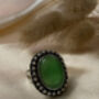 Bibi Emerald Oxidised Ring, thumbnail 3 of 3