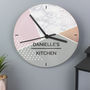 Personalised Geometric Pattern Glass Clock, thumbnail 4 of 4