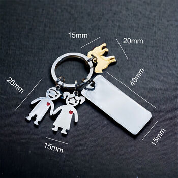 Personalised Daddy Rectangle Keyring, 6 of 10
