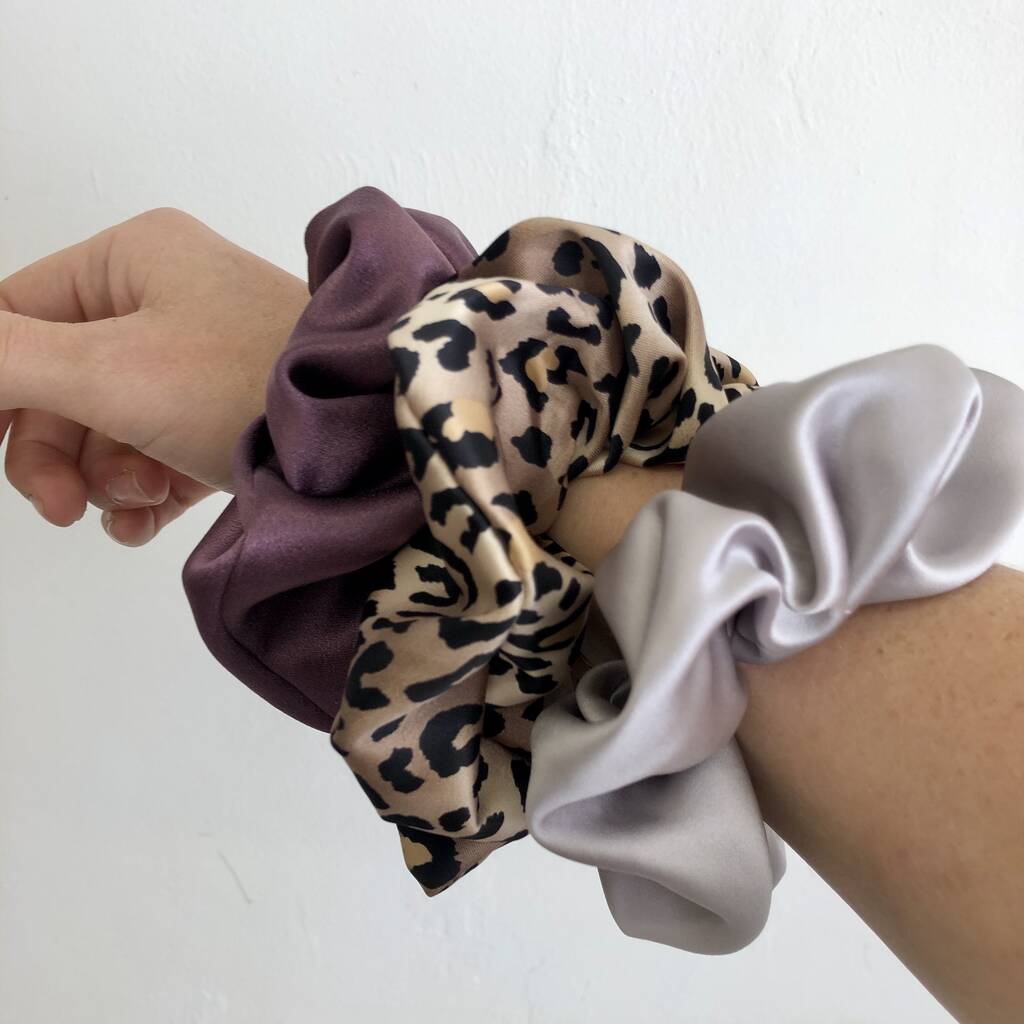 Large Satin Scrunchie Hair Ties By Holly Young Millinery ...