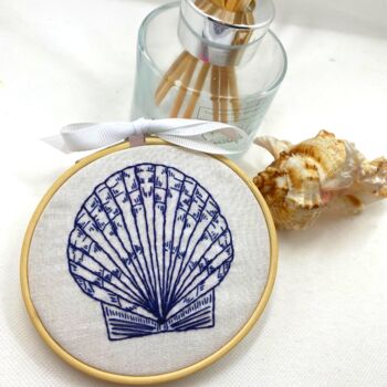 Seaside Shell Embroidery Kit Trio, 7 of 12