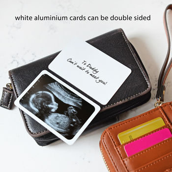 Personalised Baby Scan Wallet Metal Photo Cards, 4 of 8