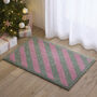 Candy Cane Doormat | Pink And Green, thumbnail 1 of 3