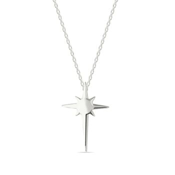 Postella Single Star Sterling Silver Necklace, 4 of 6