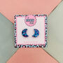 Moon Glitter Resin Stud Earrings Purple And Blue, thumbnail 1 of 8