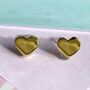 Heart 18kt Gold Plated Silver Small Stud Earrings, thumbnail 1 of 7