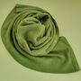 Kiwi Green 100% Cashmere Button Poncho Gift Boxed, thumbnail 4 of 6