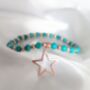 Star Charm Turquoise And Gold Vermeil Beaded Bracelet, thumbnail 7 of 8