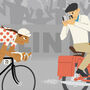 Personalised Female Cycling Art, 'Time Trial' Print, thumbnail 4 of 10