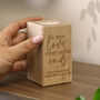 Personalised Love Story Wooden Tealight Holder, thumbnail 1 of 4