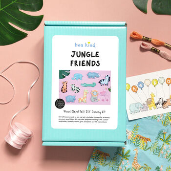 Sew Your Own Jungle Friends Felt Craft Kit, 3 of 11