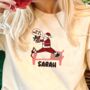 Personalised Santa Reformer Pilates Ho Ho Hold Christmas Jumper, thumbnail 1 of 3