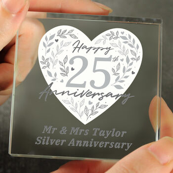 Personalised 25th Silver Anniversary Token, 3 of 6