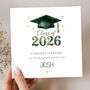 Graduation Green Hat Card, You Did It Graduation Card For Him, Son, Grandson, thumbnail 1 of 3