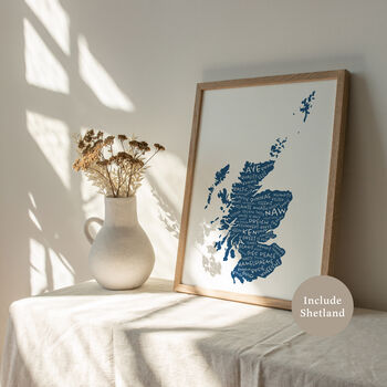 Scotland Map Print With Scottish Words, 4 of 4