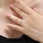 Sterling Silver Round Moonstone Soft Ring, thumbnail 3 of 10