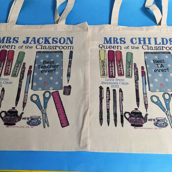 Personalised Queen Of The Classroom Bag, 5 of 6