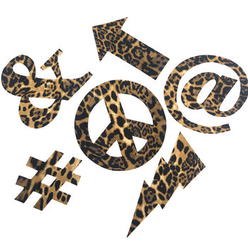Leopard Print Iron On Applique Letters And Numbers, 3 of 6