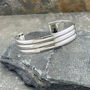 Ladies Three Line Cuff Bangle, thumbnail 2 of 11