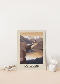 Loch Lomond National Park Travel Poster Art Print, 2 of 8