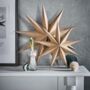 Handmade Natural Nine Point Paper Star, thumbnail 1 of 3