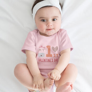 Organic Cotton My First Valentine’s Day Baby Grow, 5 of 5