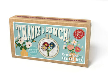 Thanks A Bunch! Mini Matchbox Cross Stitch Kit, 2 of 6