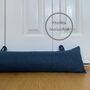 Blue Draught Excluder With Filling With Hooks Custom Length, thumbnail 1 of 4