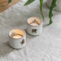 Pair Of Ceramic Star Tealight Holders, thumbnail 1 of 3