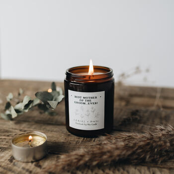 'Best Mother Of The Groom Ever' Scented Soy Wax Candle, 3 of 9