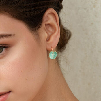 Seafoam Turquoise Leaf Earrings, 2 of 7