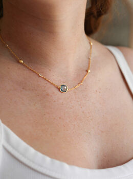 Iseo London Topaz And Gold Plated Necklace, 2 of 4