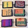 Handmade Rice Sack Wallet Fair Trade Recycled, thumbnail 5 of 12