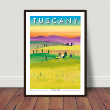 Tuscany, Italy Travel Print, Option To Personalise, 2 of 3