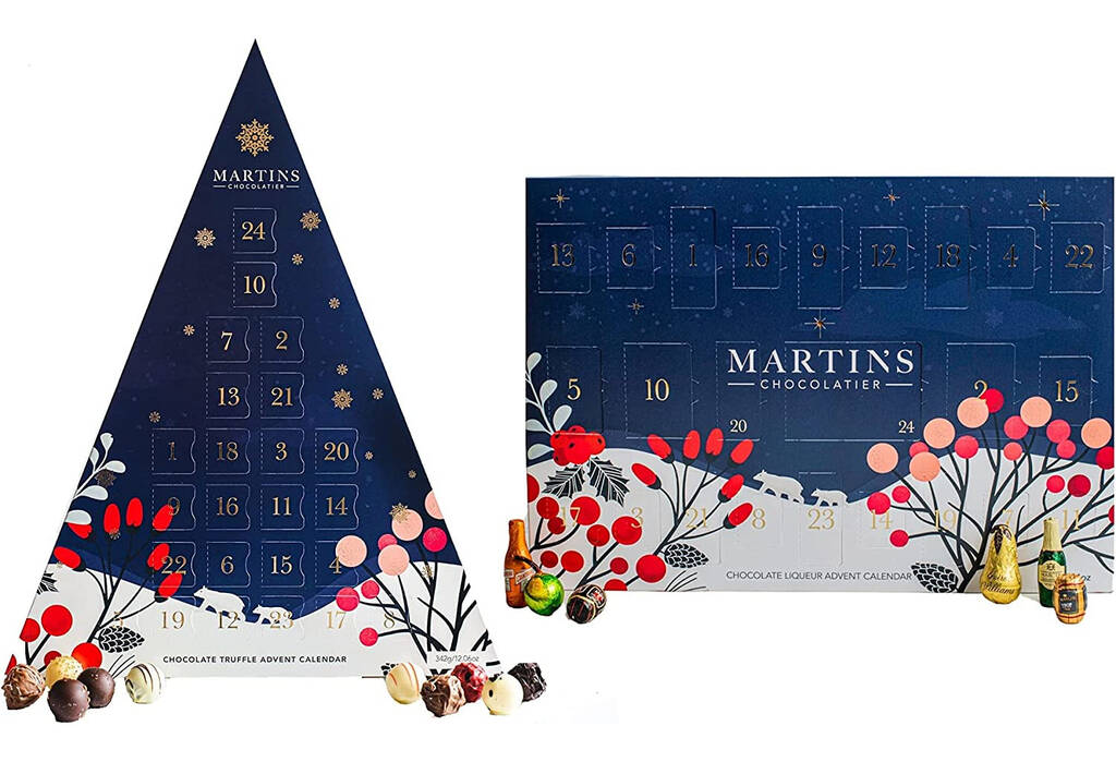 Chocolate Truffle Advent Calendar Set Of Two By Martin's Chocolatier