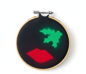 Upcycled Leather Christmas Tree Decoration Hoop, 9 of 9