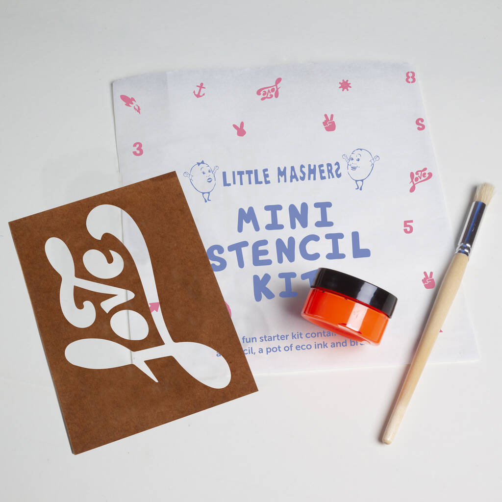 Love Design Mini Fabric Ink Stencil Kit, 1 of 11